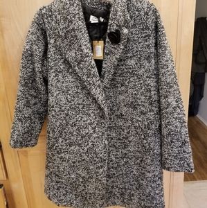 Molly Bracken Grey Wool Coat SZ M NWT